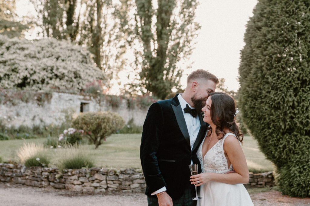 Notley Abbey wedding photography couple portrait